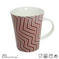 13oz Porzellan Becher mit Textur Aufkleber Design